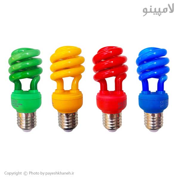 لامپ-رنگی-کم-مصرف-15-وات-برجیس-لامپینو