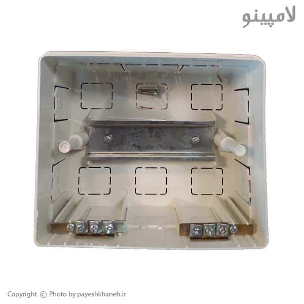 جعبه فیوز 6 عددی آلانور با ریل فلزی و ترمینال فلزی در فروشگاه اینترنتی پایش خانه لامپینو2