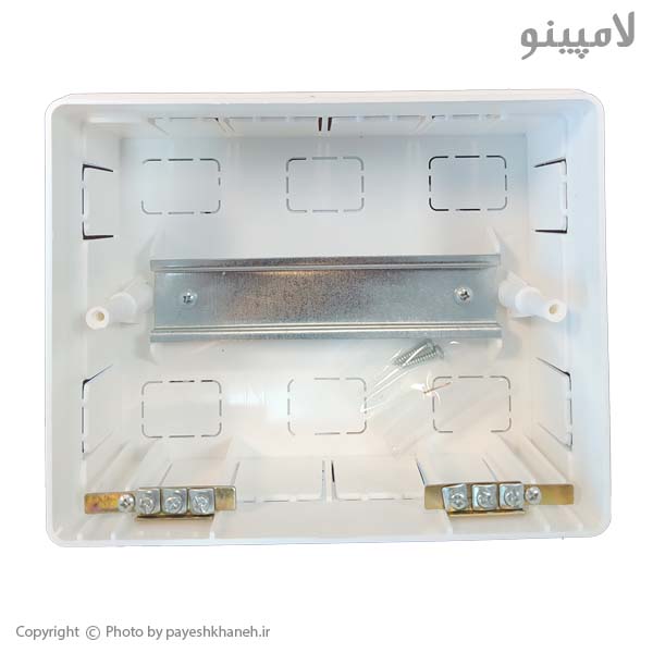 جعبه فیوز 8 عددی آلانور با ریل فلزی و ترمینال فلزی در فروشگاه اینترنتی پایش خانه لامپینو2
