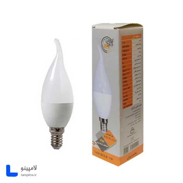لامپ-اشکی-7-وات-ال-ای-دی-لوستری-پایه-سرپیچ-E14-PGT-لامپینو