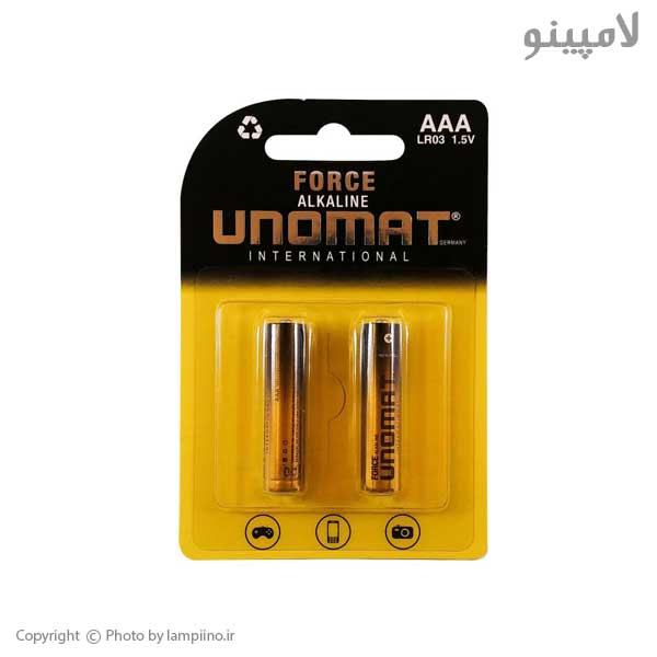 باتری-نیم-قلمی-یونیمات-آلکالاین-فرس-aaa-1.5V-لامپینو